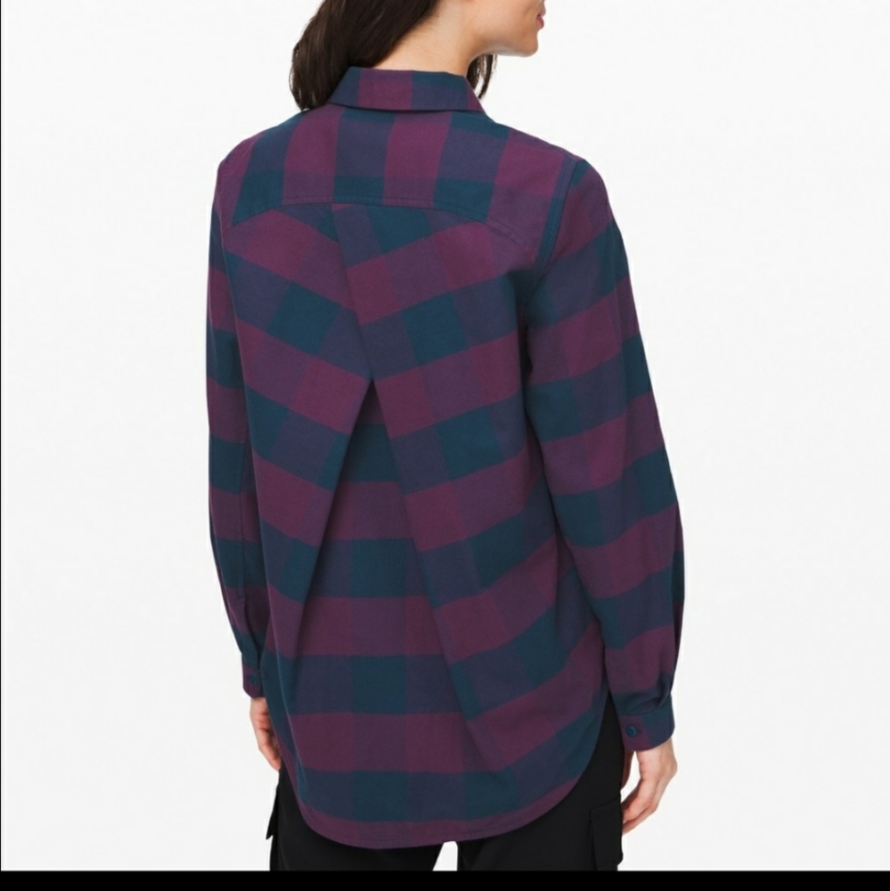 Lululemon Full Day Ahead Flannel Shirt, EUC